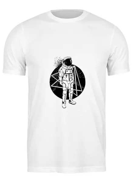 Заказать мужскую футболку в Москве. Футболка классическая Космос Космонавт  от MariYang  - готовые дизайны и нанесение принтов.