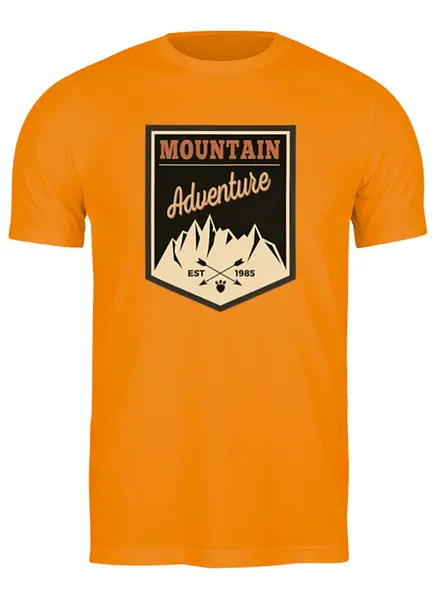 Заказать мужскую футболку в Москве. Футболка классическая Mountains от oneredfoxstore@gmail.com - готовые дизайны и нанесение принтов.