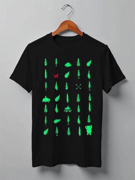 Заказать мужскую футболку в Москве. Футболка классическая Forest от oneredfoxstore@gmail.com - готовые дизайны и нанесение принтов.
