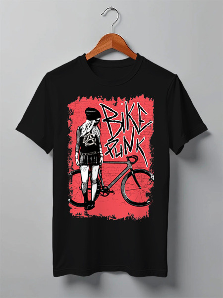 Заказать мужскую футболку в Москве. Футболка классическая Bike Punk от oneredfoxstore@gmail.com - готовые дизайны и нанесение принтов.