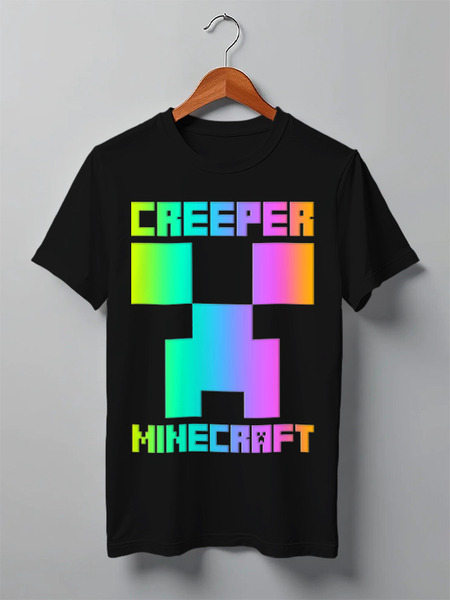 Заказать мужскую футболку в Москве. Футболка классическая MINECRAFT CREEPER от weeert - готовые дизайны и нанесение принтов.