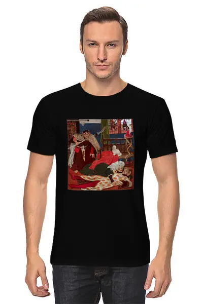 Заказать мужскую футболку в Москве. Футболка классическая Смерть сэра Тристрана от trend - готовые дизайны и нанесение принтов.
