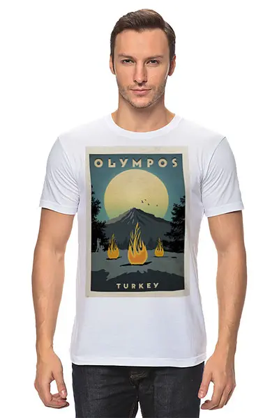 Заказать мужскую футболку в Москве. Футболка классическая Олимпос от acidhouses - готовые дизайны и нанесение принтов.