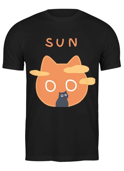 Заказать мужскую футболку в Москве. Футболка классическая "Солнце" от aaa.kus28@gmail.com - готовые дизайны и нанесение принтов.