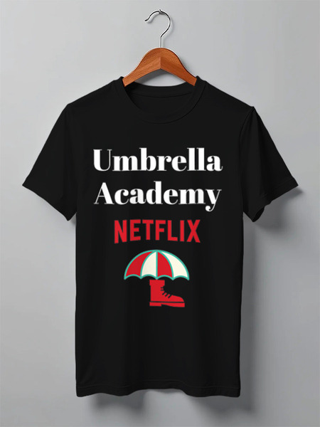 Заказать мужскую футболку в Москве. Футболка классическая UMBRELLA ACADEMY от robus - готовые дизайны и нанесение принтов.