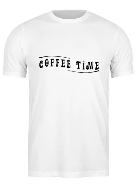 Заказать мужскую футболку в Москве. Футболка классическая Coffee time от THE_NISE  - готовые дизайны и нанесение принтов.