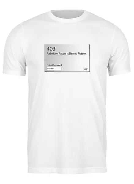 Заказать мужскую футболку в Москве. Футболка классическая Error 403 от Djimas Leonki - готовые дизайны и нанесение принтов.
