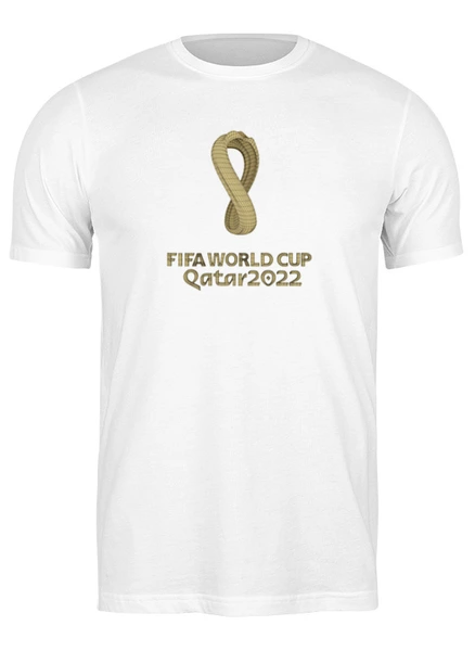 Заказать мужскую футболку в Москве. Футболка классическая Чемпионат мира по фуболу 2022 от Fedor - готовые дизайны и нанесение принтов.
