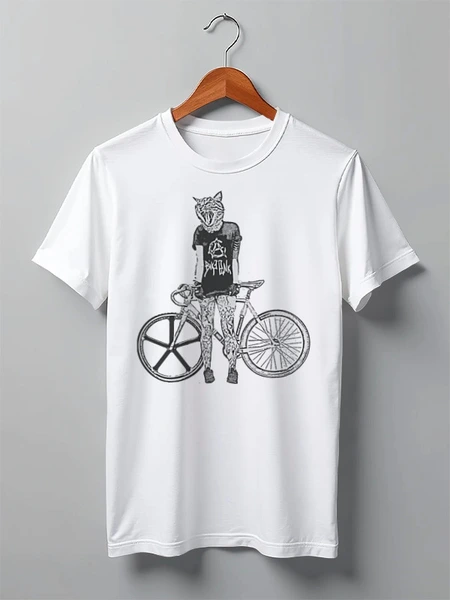 Заказать мужскую футболку в Москве. Футболка классическая Bike Punk  от oneredfoxstore@gmail.com - готовые дизайны и нанесение принтов.