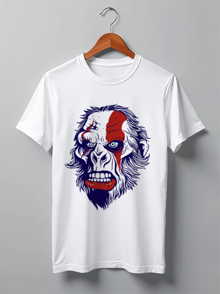 Заказать мужскую футболку в Москве. Футболка классическая Gorilla Kratos от YellowCloverShop - готовые дизайны и нанесение принтов.