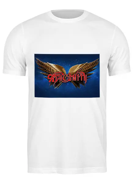 Заказать мужскую футболку в Москве. Футболка классическая Aerosmith от Fedor - готовые дизайны и нанесение принтов.