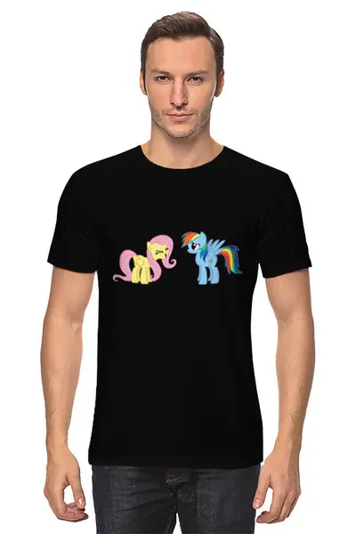Заказать мужскую футболку в Москве. Футболка классическая My little pony yay 23 от manhunt7 - готовые дизайны и нанесение принтов.