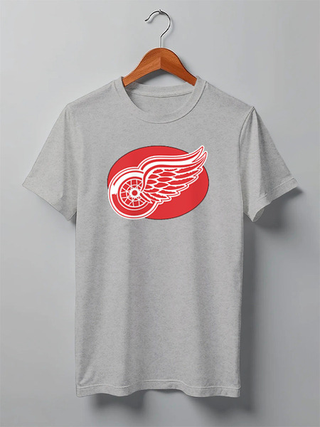 Заказать мужскую футболку в Москве. Футболка классическая Detroit Red Wings / NHL USA от KinoArt - готовые дизайны и нанесение принтов.