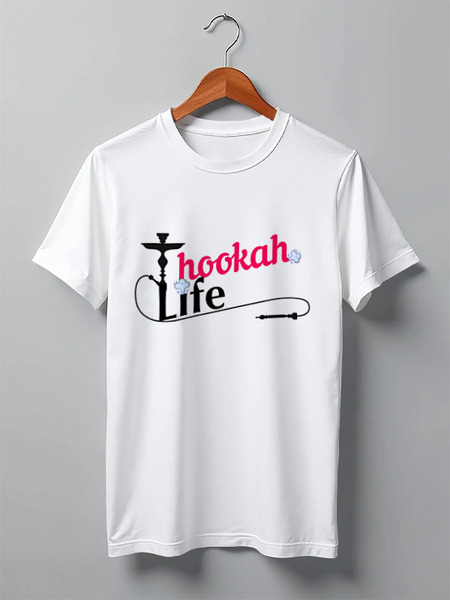 Заказать мужскую футболку в Москве. Футболка классическая hookah life от Markov - готовые дизайны и нанесение принтов.