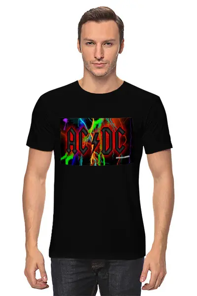 Заказать мужскую футболку в Москве. Футболка классическая  Группа "AC/DC" от Fedor - готовые дизайны и нанесение принтов.
