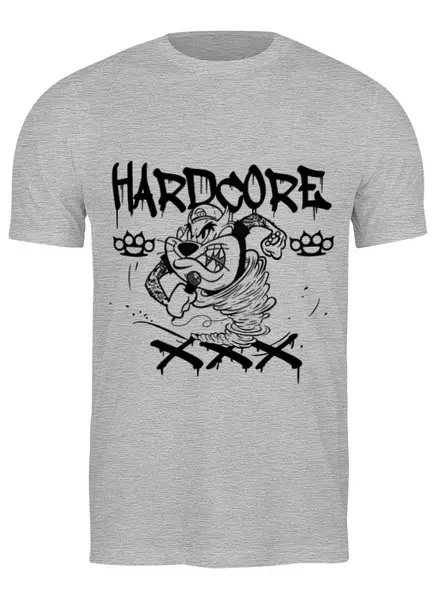 Заказать мужскую футболку в Москве. Футболка классическая HARDCORE от Серега Шнайдер - готовые дизайны и нанесение принтов.