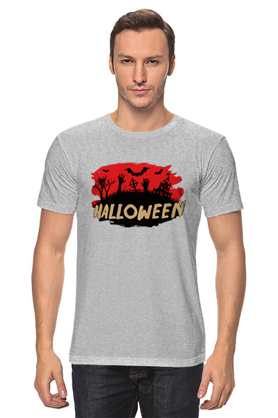 Заказать мужскую футболку в Москве. Футболка классическая Ночь Хэллоуина от skynatural - готовые дизайны и нанесение принтов.