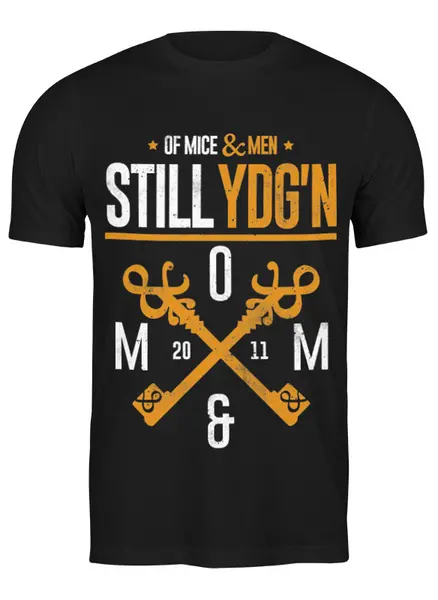 Заказать мужскую футболку в Москве. Футболка классическая Of Mice & Men от geekbox - готовые дизайны и нанесение принтов.
