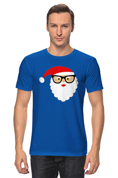 Заказать мужскую футболку в Москве. Футболка классическая Добрый Санта от skynatural - готовые дизайны и нанесение принтов.