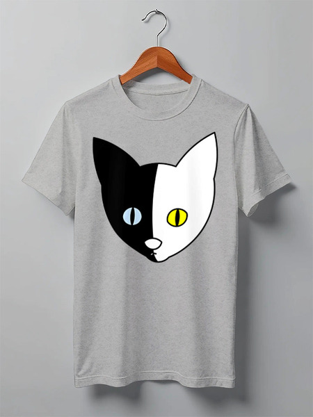 Заказать мужскую футболку в Москве. Футболка классическая Cats Here от oneredfoxstore@gmail.com - готовые дизайны и нанесение принтов.