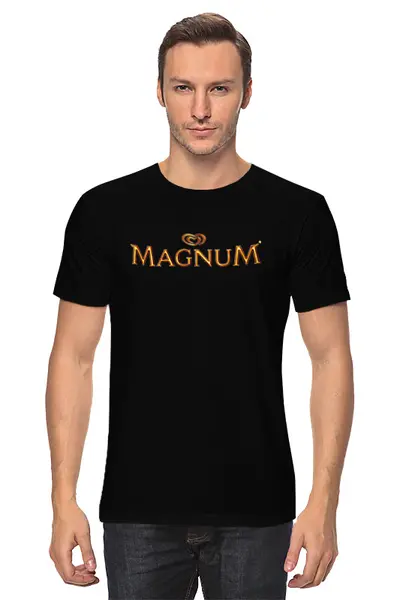 Заказать мужскую футболку в Москве. Футболка классическая Magnum от Fedor - готовые дизайны и нанесение принтов.