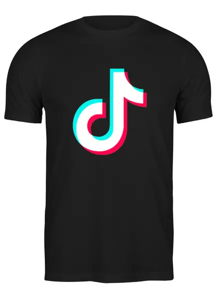 Заказать мужскую футболку в Москве. Футболка классическая TikTok  от DESIGNER   - готовые дизайны и нанесение принтов.