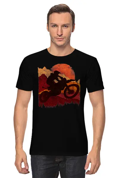 Заказать мужскую футболку в Москве. Футболка классическая Enduro Ride от oneredfoxstore@gmail.com - готовые дизайны и нанесение принтов.