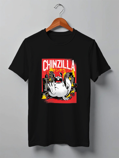 Заказать мужскую футболку в Москве. Футболка классическая Chinzilla monster от Павел Павел - готовые дизайны и нанесение принтов.