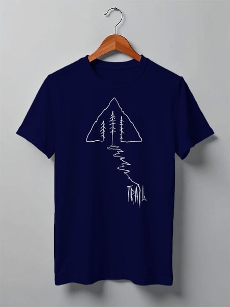 Заказать мужскую футболку в Москве. Футболка классическая Trail от oneredfoxstore@gmail.com - готовые дизайны и нанесение принтов.