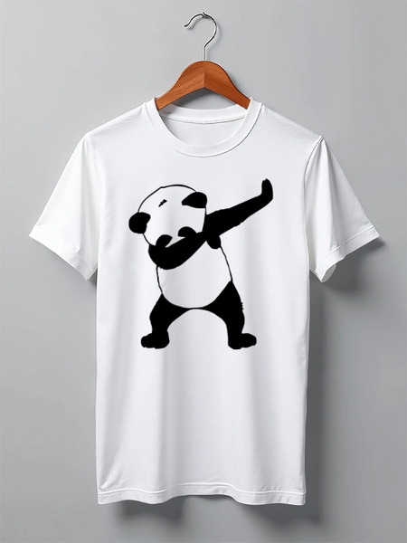 Заказать мужскую футболку в Москве. Футболка классическая Panda dab от cherdantcev - готовые дизайны и нанесение принтов.