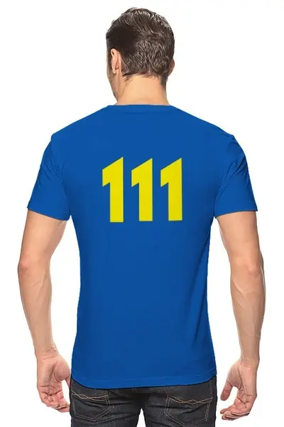 Заказать мужскую футболку в Москве. Футболка классическая Vault-tec 111 от Curipopik - готовые дизайны и нанесение принтов.