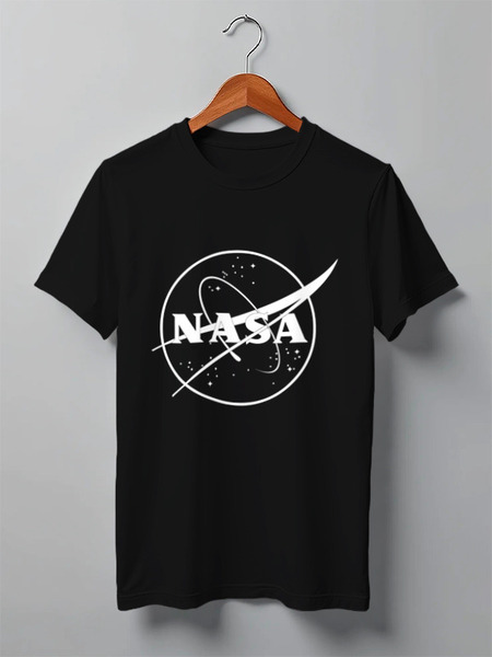 Заказать мужскую футболку в Москве. Футболка классическая NASA  от DESIGNER   - готовые дизайны и нанесение принтов.