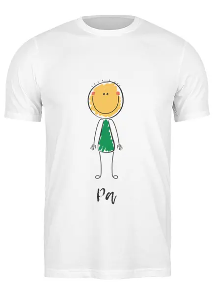 Заказать мужскую футболку в Москве. Футболка классическая Pa's shirt от Maks Lange - готовые дизайны и нанесение принтов.