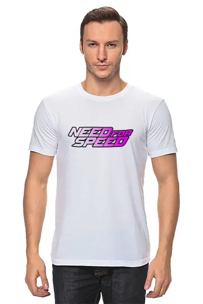 Заказать мужскую футболку в Москве. Футболка классическая Need for Speed от THE_NISE  - готовые дизайны и нанесение принтов.