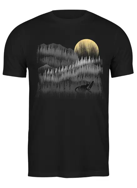 Заказать мужскую футболку в Москве. Футболка классическая Forest Rider от oneredfoxstore@gmail.com - готовые дизайны и нанесение принтов.