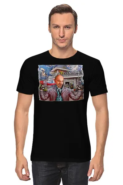 Заказать мужскую футболку в Москве. Футболка классическая Политический Юмор от Leichenwagen - готовые дизайны и нанесение принтов.