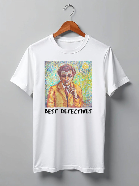 Заказать мужскую футболку в Москве. Футболка классическая Best detectives (Лучшие детективы) от cinirena@mail.ru - готовые дизайны и нанесение принтов.