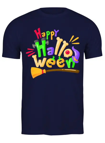 Заказать мужскую футболку в Москве. Футболка классическая HALLOWEEN от balden - готовые дизайны и нанесение принтов.