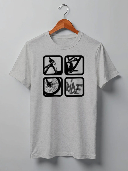 Заказать мужскую футболку в Москве. Футболка классическая Mountain Bike от oneredfoxstore@gmail.com - готовые дизайны и нанесение принтов.