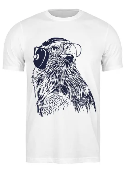 Заказать мужскую футболку в Москве. Футболка классическая Гордый орёл  от Елена  - готовые дизайны и нанесение принтов.