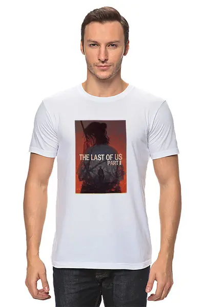 Заказать мужскую футболку в Москве. Футболка классическая The last of us 2 от GeekFox  - готовые дизайны и нанесение принтов.