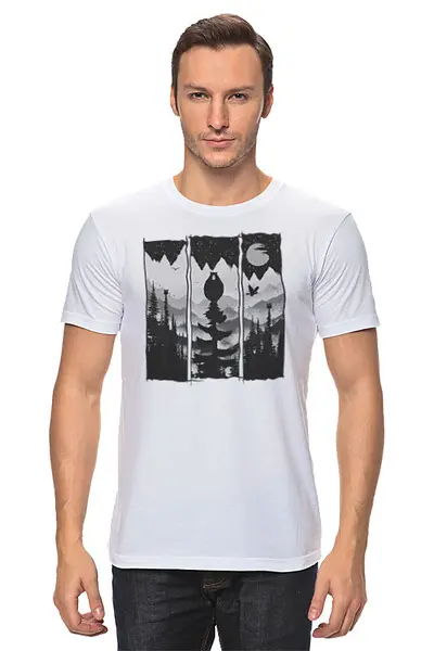 Заказать мужскую футболку в Москве. Футболка классическая Bear Owl от oneredfoxstore@gmail.com - готовые дизайны и нанесение принтов.