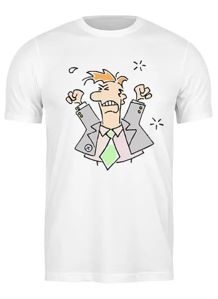 Заказать мужскую футболку в Москве. Футболка классическая Эмоциональная от aniramasatosi@gmail.com - готовые дизайны и нанесение принтов.