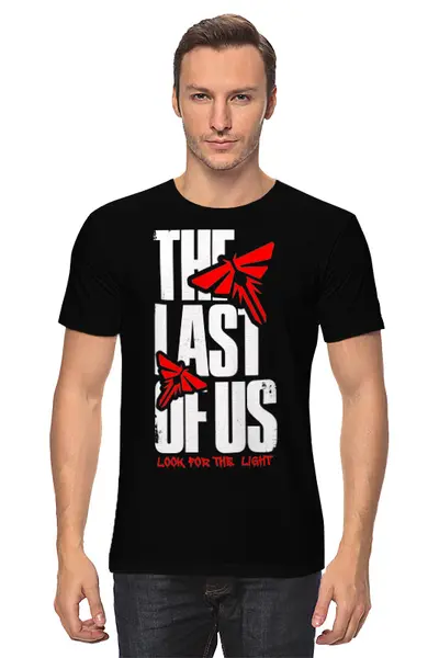 Заказать мужскую футболку в Москве. Футболка классическая THE LAST OF US от geekbox - готовые дизайны и нанесение принтов.