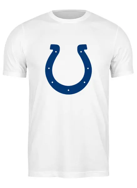 Заказать мужскую футболку в Москве. Футболка классическая Indianapolis Colts от dobryidesign - готовые дизайны и нанесение принтов.