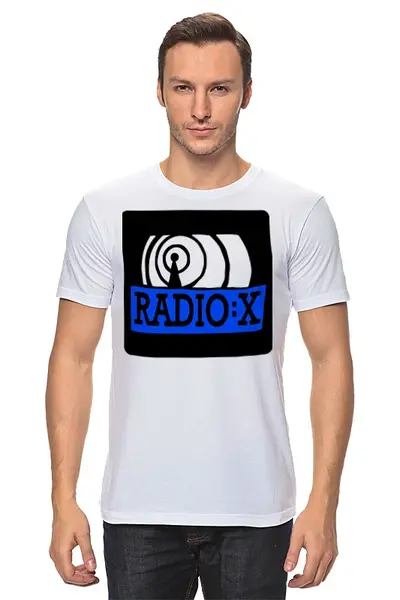 Заказать мужскую футболку в Москве. Футболка классическая Radio X от Илья  - готовые дизайны и нанесение принтов.