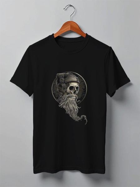 Заказать мужскую футболку в Москве. Футболка классическая skull от Никита Коледенков - готовые дизайны и нанесение принтов.