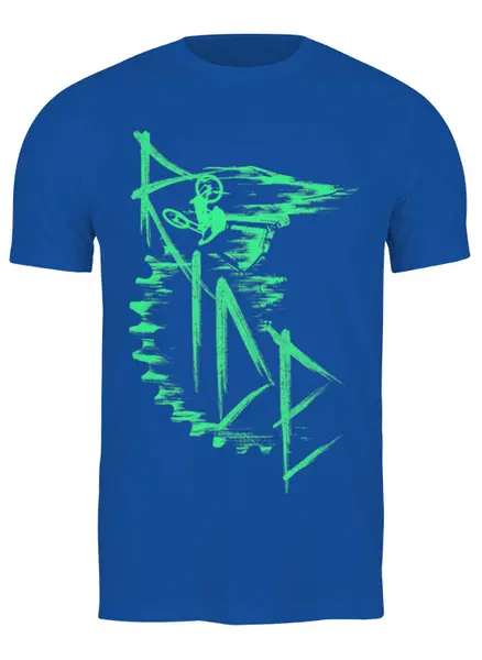 Заказать мужскую футболку в Москве. Футболка классическая Ride MTB от oneredfoxstore@gmail.com - готовые дизайны и нанесение принтов.