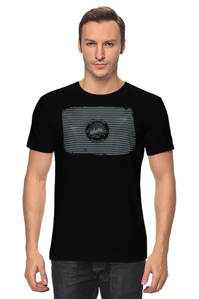 Заказать мужскую футболку в Москве. Футболка классическая Mountains от oneredfoxstore@gmail.com - готовые дизайны и нанесение принтов.