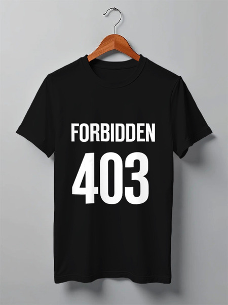 Заказать мужскую футболку в Москве. Футболка классическая 403 Forbidden от Djimas Leonki - готовые дизайны и нанесение принтов.